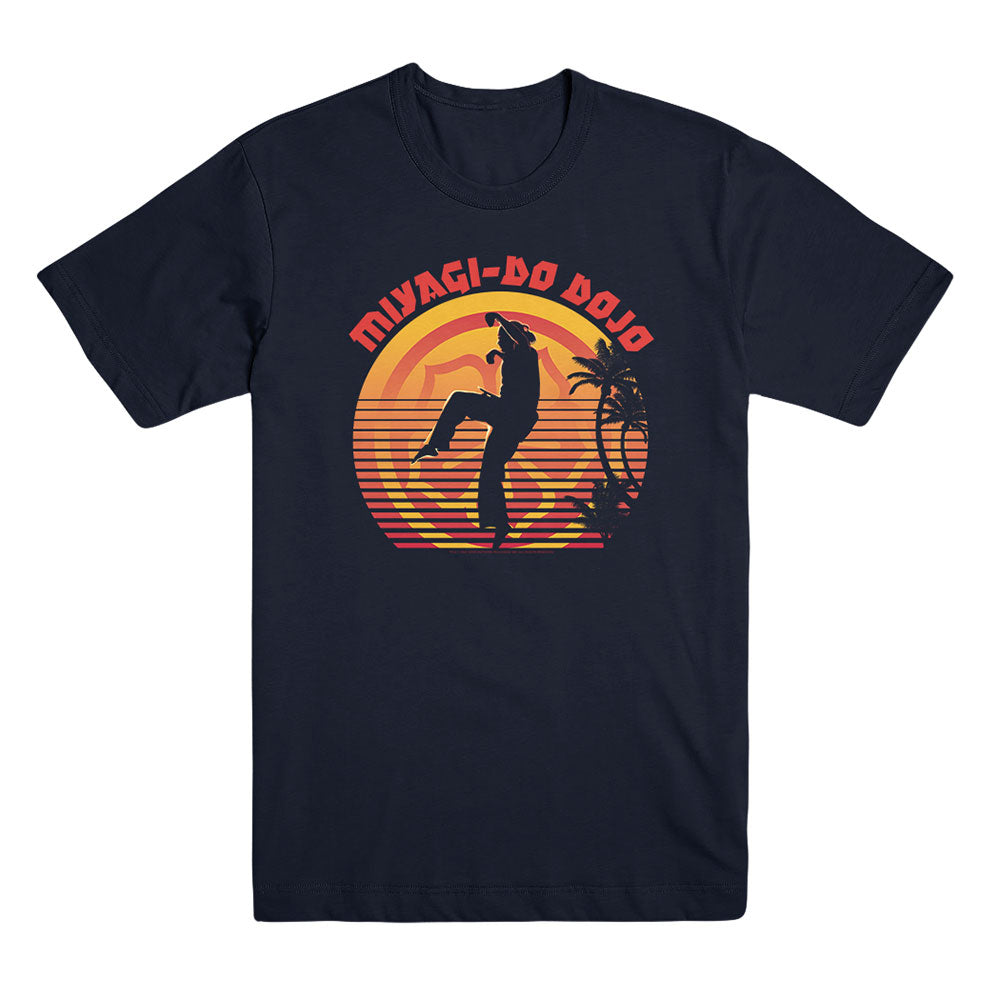 Miyagi-Do Dojo Sunset Unisex Black Tee from Cobra Kai