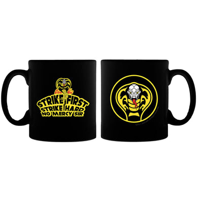 Cobra Kai Strike First Logo Black Mug