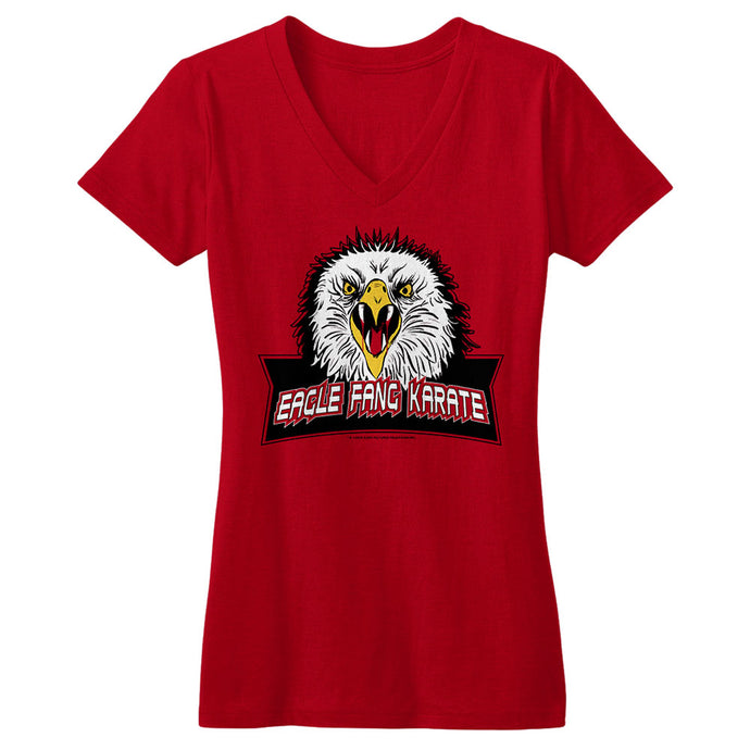 Eagle Fang Karate Woman's Red V-Neck Tee