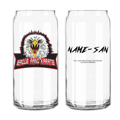Eagle Fang Karate Personalized Beer Can Glass from Cobra Kai