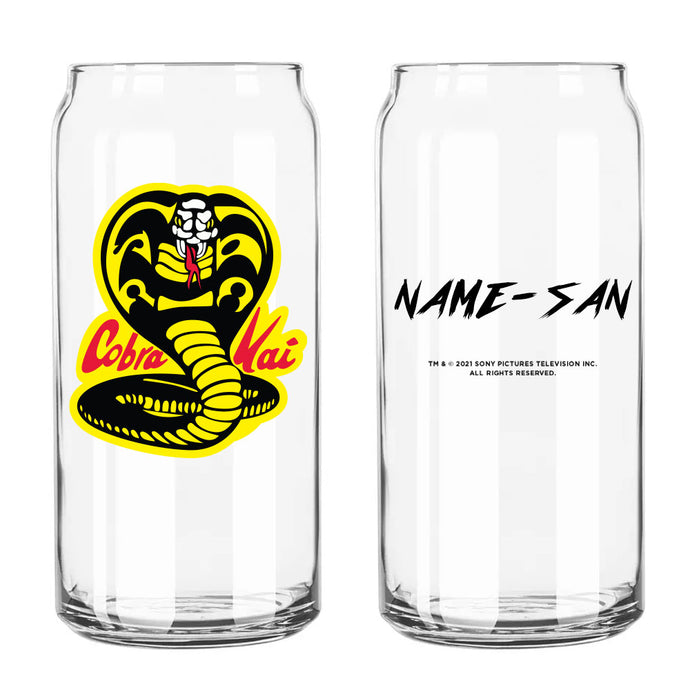 Cobra Kai Karate Personalized Beer Can Glass